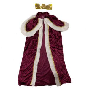 Kings Robe and Crown (One Size) Hire